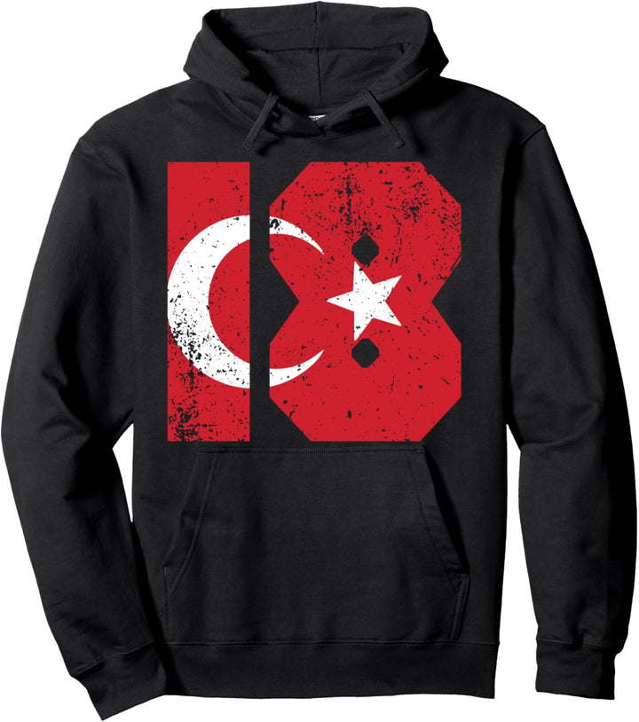 Cankiri 18 Memleket Türkei Fahne Geschenkidee Pullover Hoodie