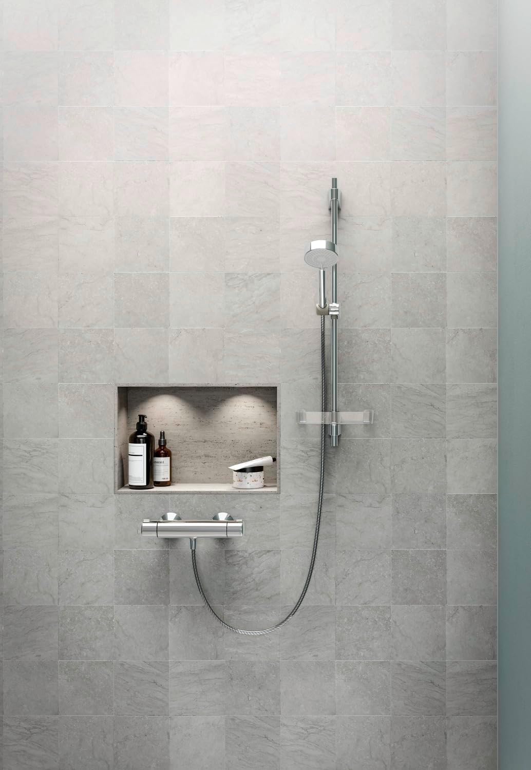 Hansa Hansamicra Duscharmatur, mit Sicherungseinrichtung, Eco-Funktion, vertauschte Kalt-/Warmwasser