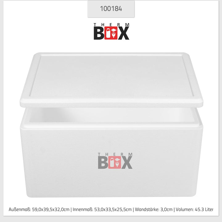THERM BOX Styroporbox 24L bis 45L Verschiedene Grössen Isolierbox Thermobox Kühlbox Warmhaltebox Wie