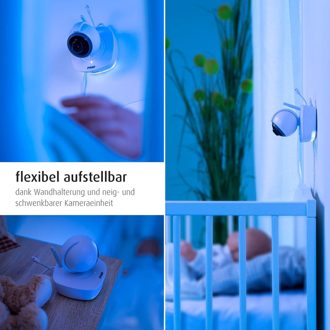 Reer, IP BabyCam Move macht Dein Smartphone zum VideoBabyphone fernsteuerbar 330° Rundumsicht Datens