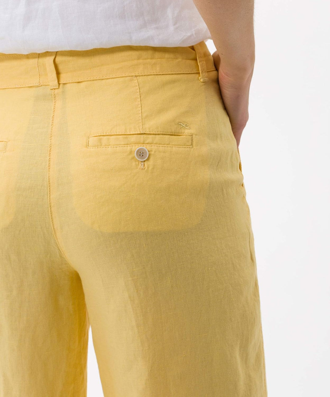 BRAX Damen Style Maine S Verkürzte Leinenhose Hose, Lemonade