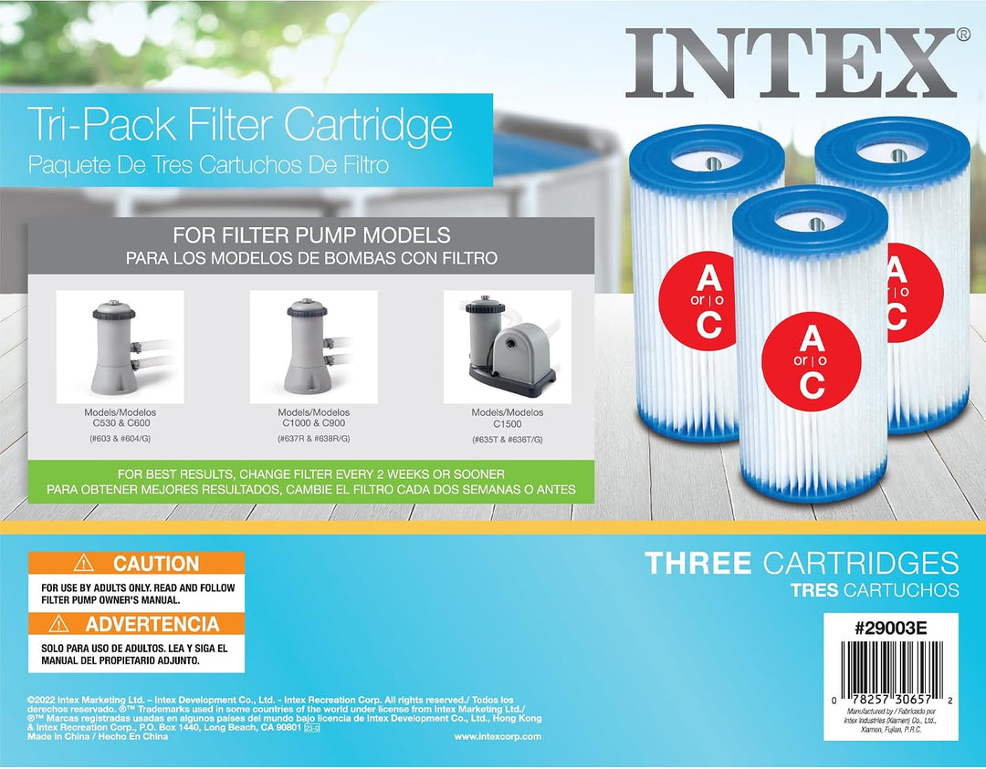Intex Filterkartusche für Pools, Typ A (Pack of 3), Typ A