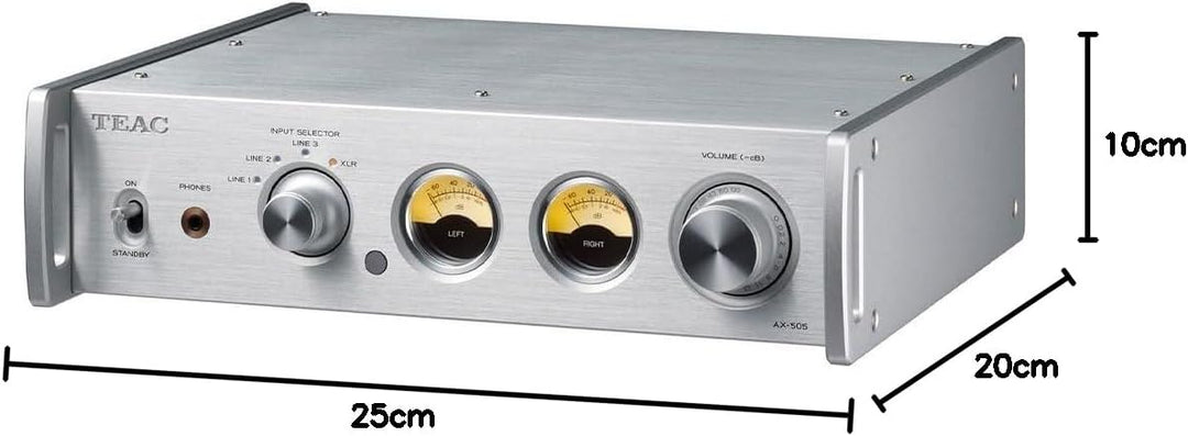 Teac AX-505-S Stereo Vollverstärker (115 Watt je Kanal, Stromsparfunktion, Kopfhörerverstärkerschalt