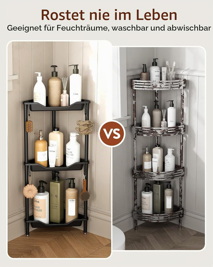 Orimade 3 Stück Duschregal Stehend Rostfrei,Ecke Duschablage Freistehende, Duschablage ohne Bohren f