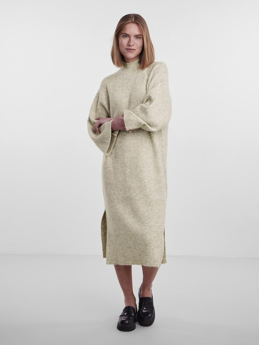 PIECES Female Strickkleid PCJADE S White Pepper, S White Pepper