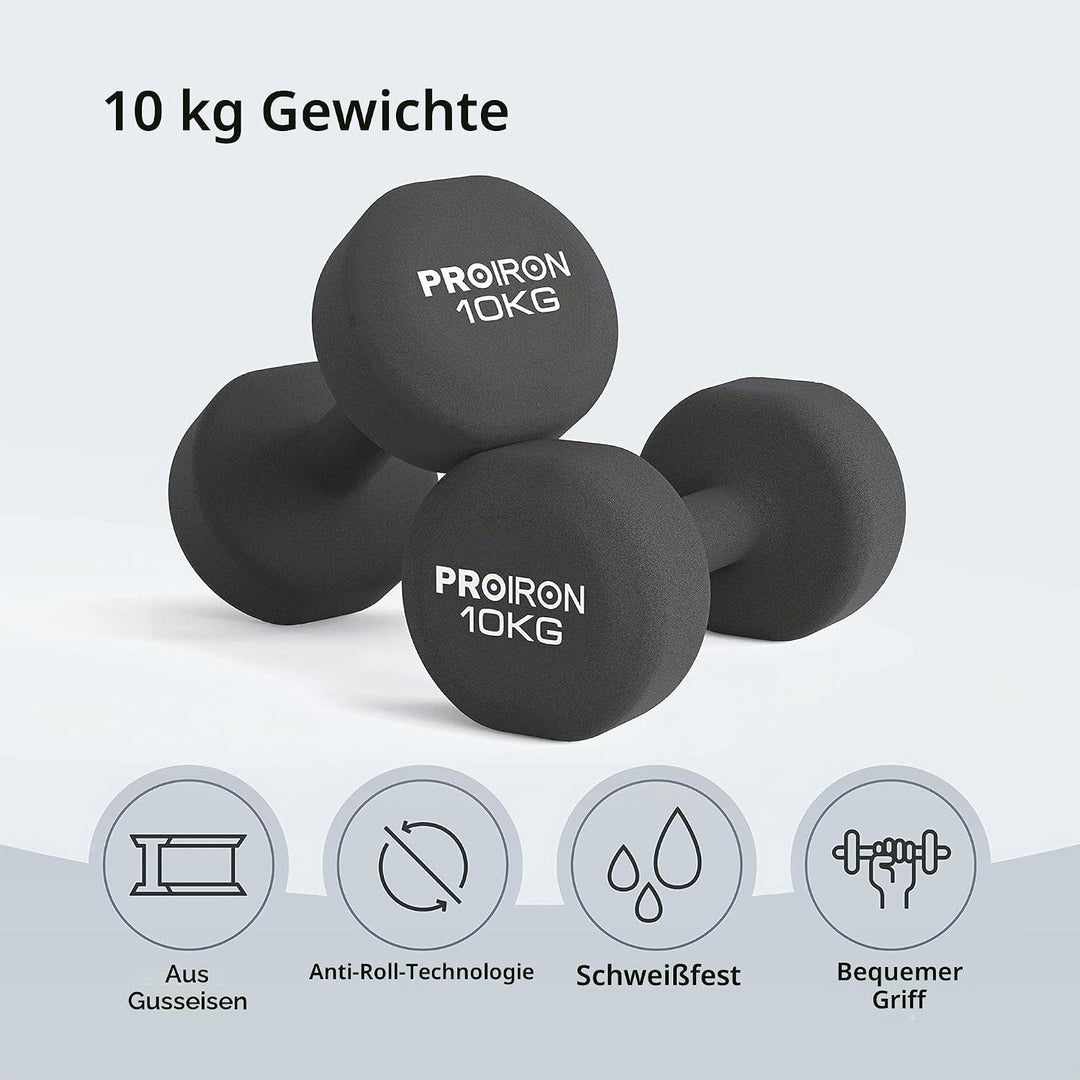 PROIRON Hanteln Neopren Kurzhanteln Frauen Hantelset Kleine Hantel Kurzhantelset (2er-Set) für Damen