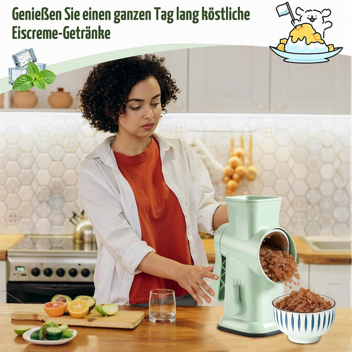 Slushie Maker, FainFun Ice Crusher mit 45°-Doppelklingen und stabilem Saugnapf, Hocheffizient und Ar