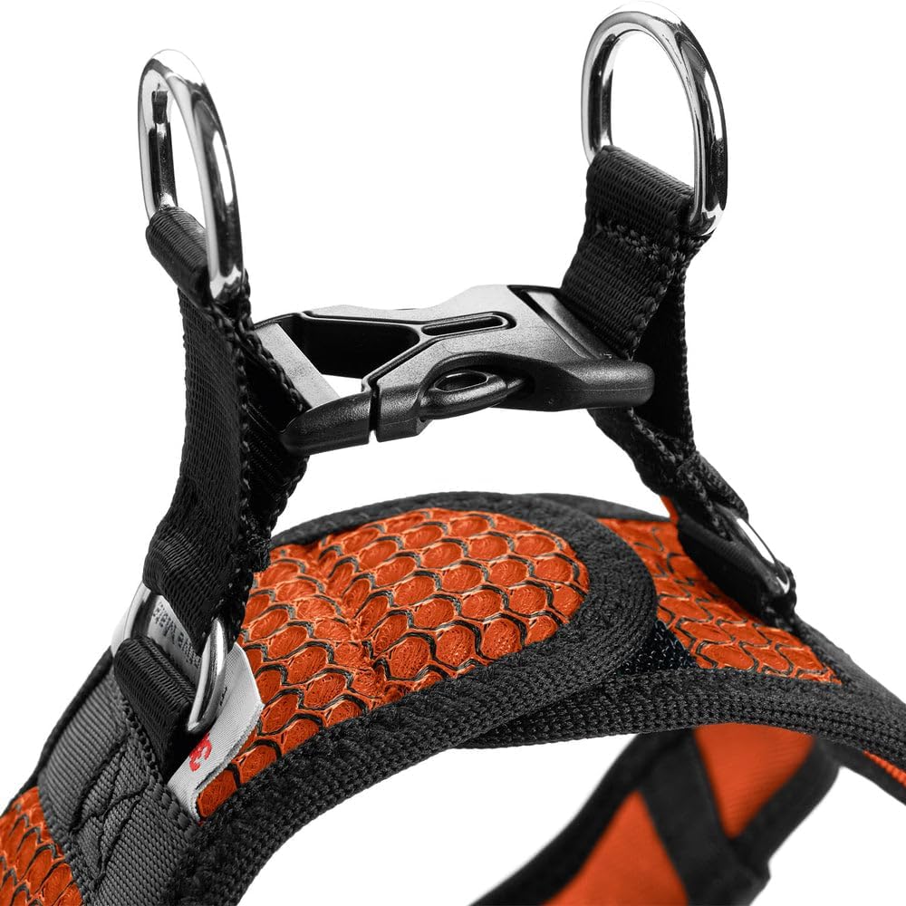 HUNTER HILO COMFORT Geschirr für kleine Hunde mit Netzmaterial und reflektierenden Elementen, orange