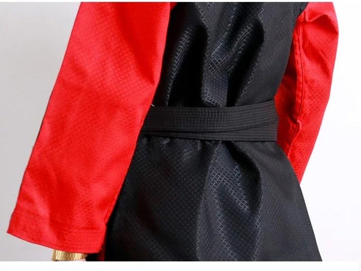 Taekwondo Gi Set DobokTaekwondo Standard Uniform TKD Anzug mit Gürtel rot/black 120, rot/black 120