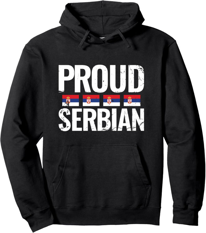 Proud Serbian Serbien Serbische Flagge Serbe Pullover Hoodie