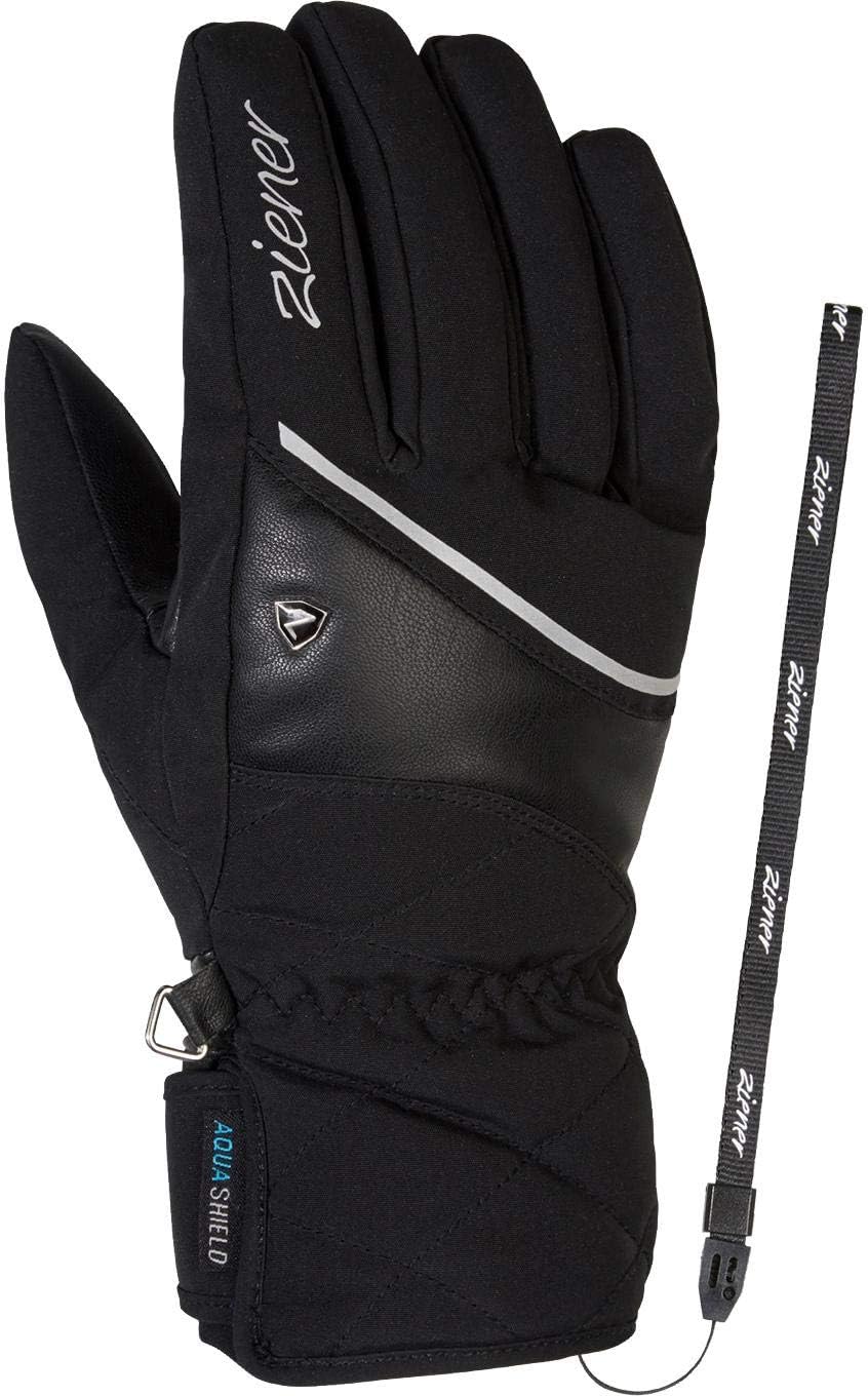 Ziener Damen Kaika As Ski-Handschuhe/Wintersport | Wasserdicht, Atmungsaktiv 8 Schwarz, 8 Schwarz