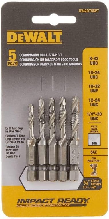 DEWALT Bohrergewindebohrer-Set, 5-teilig (DWADT5SET)