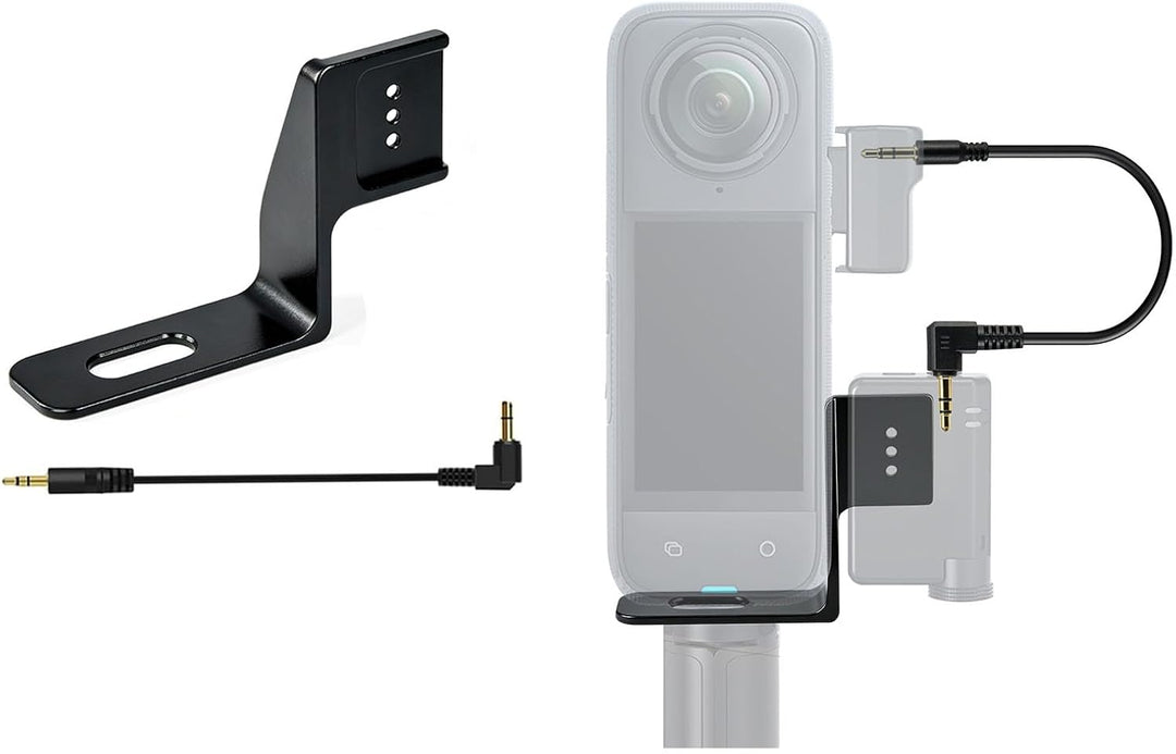Mic Cold Shoe Extension Bracket Adapter Mount for Insta360 X4/X3/ONE X2 Camera Compatible with DJI M