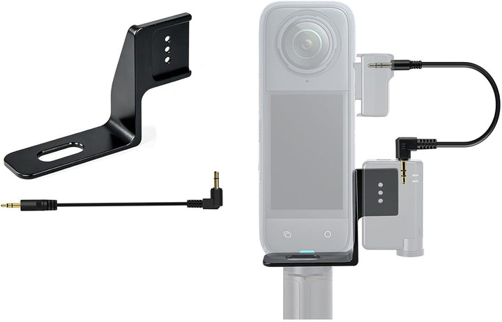 Mic Cold Shoe Extension Bracket Adapter Mount for Insta360 X4/X3/ONE X2 Camera Compatible with DJI M
