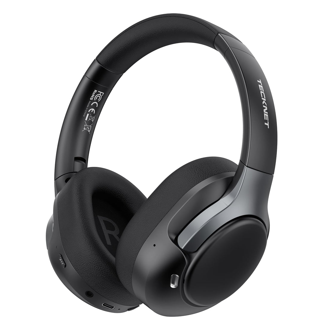 TECKNET Over Ear Kopfhörer Bluetooth mit Hybrid Active Noise Cancelling,Kabellose Bluetooth 6.0 Kopf