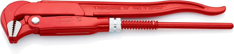 KNIPEX Rohrzange, 90 Grad abgewinkeltes Maul, Chrom-Vanadium, rot pulverbeschichtet, 310 mm, 83 10 0