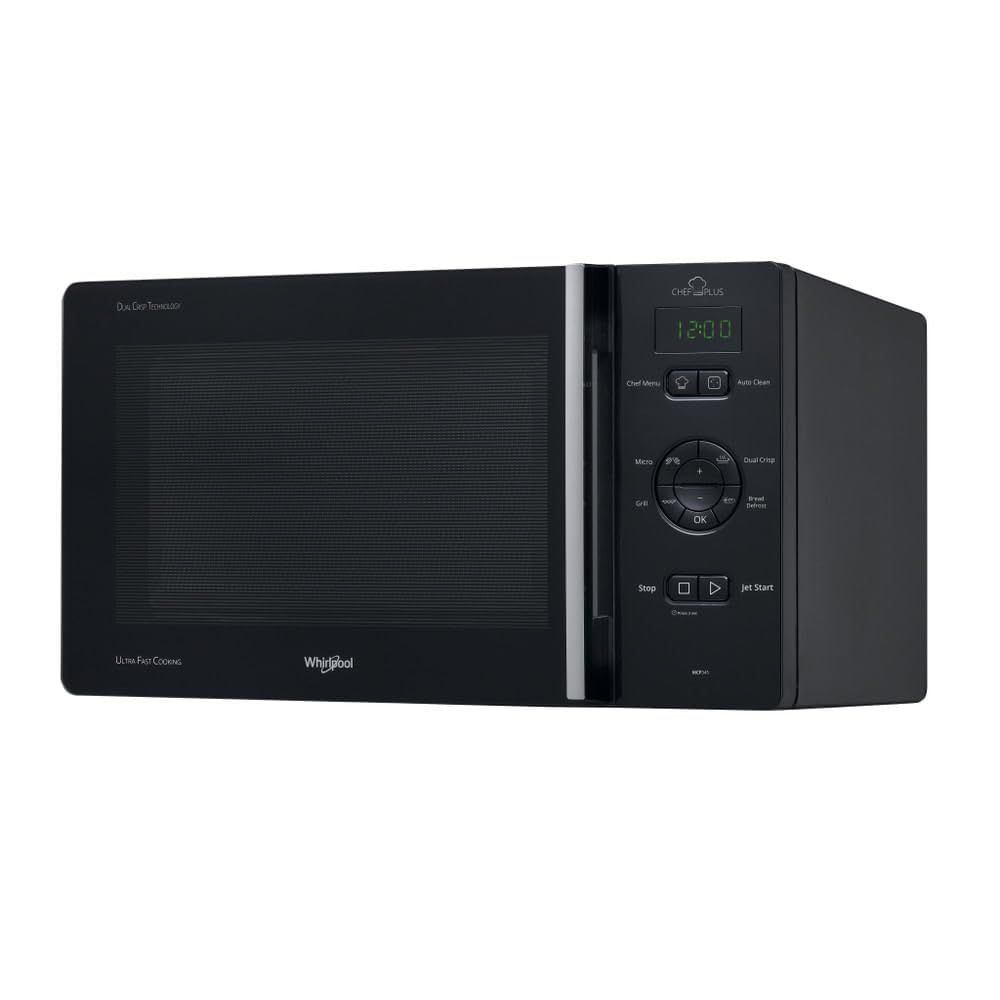 Whirlpool MCP 345 BL, Mikrowelle, 25 Liter Schwarz, Schwarz