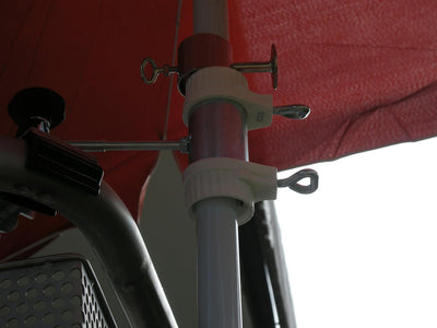 1 Stück - Balkonschirmhalterung mit 11 + 6 cm Abstands Schirmhalter - Holly patentiert - für BEFESTI