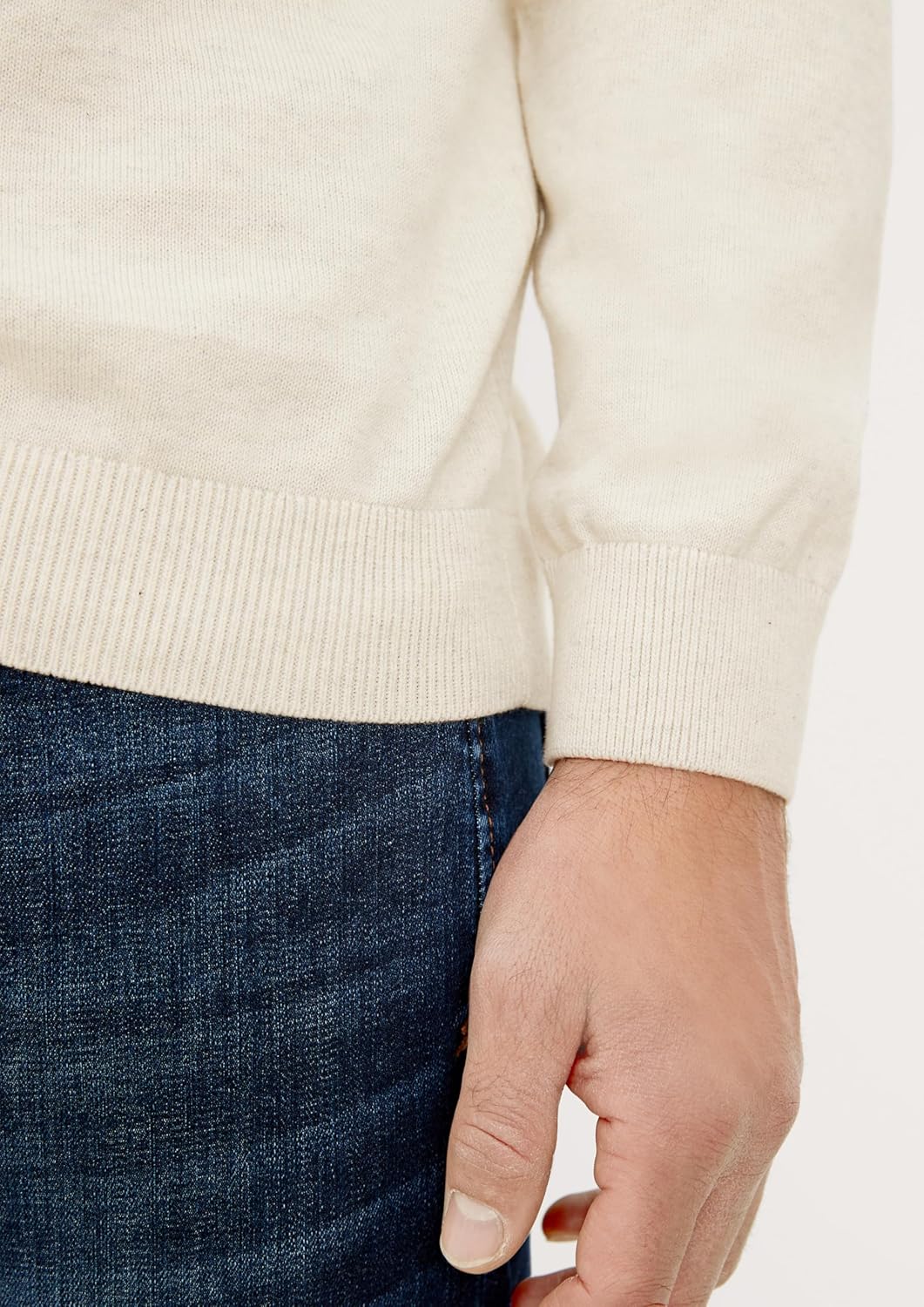 s.Oliver Herren Pullover mit Logo-Stickerei S Cremefarben(03w0), S Cremefarben(03w0)