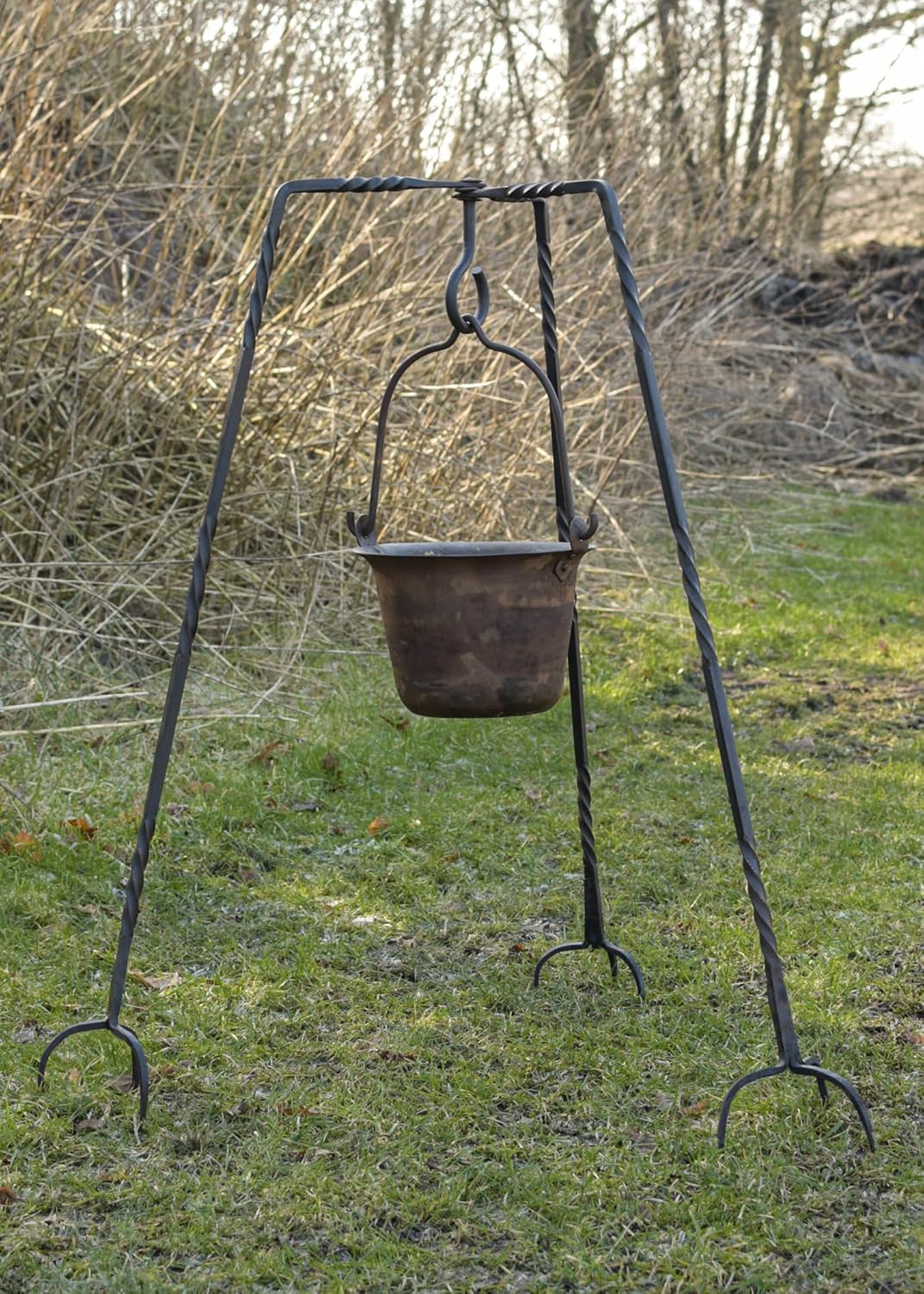 Geschmiedetes Dreibein, ca. 93 cm Mittelalter Kochstelle LARP Hängegrill Lager Feuerstelle