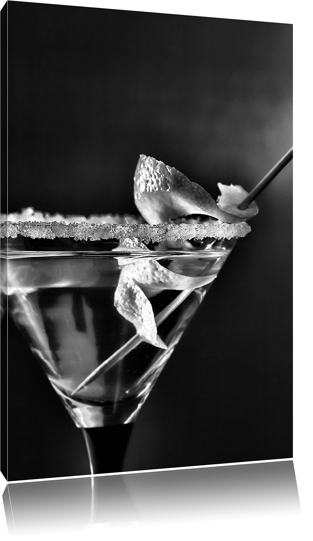 Pixxprint Cocktail Glas als Leinwandbild/Grösse: 100x70 / Wandbild/Kunstdruck/fertig bespannt, 100x7