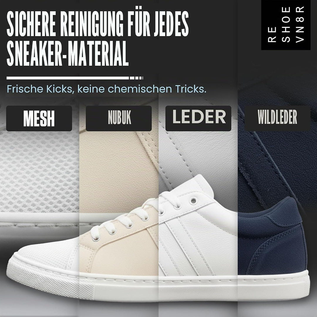 Reshoevn8r Premium Shoe and Sneaker Cleaning Kits, for for Suede, Mesh, Leather, Nubuck and Most Mat