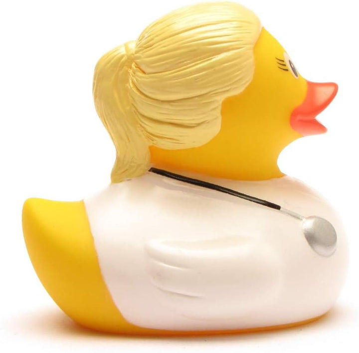 Badeente - personalisierbar (Ärztin blond Ente), Ärztin Blond Ente