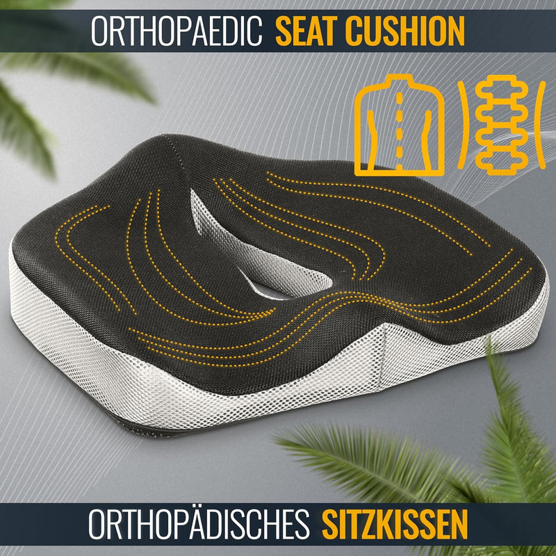 RICOO Ergonomisches Sitzkissen Orthopädisch Steissbeinkissen, Sitzerhöhung SK-U0110 Stuhlkissen gege