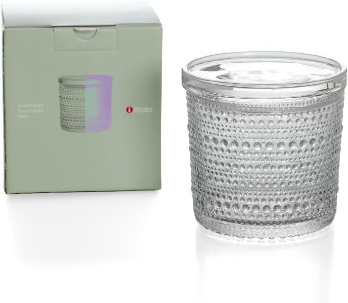 Iittala - Kastehelmi - Vorratsbehälter/Dose mit Deckel/Vorratsglas - 116x114mm - Klar