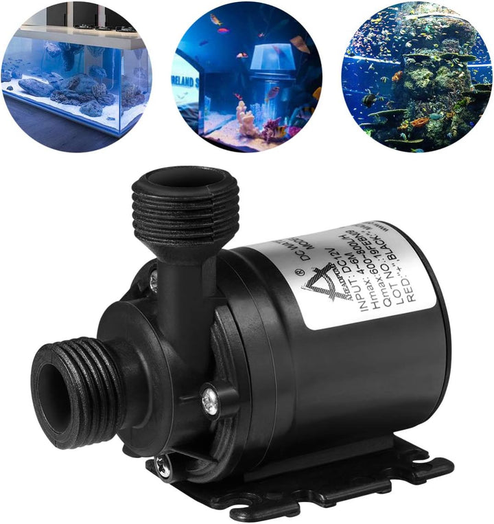 UEETEK DC 12V 800L / H 5M Brushless Tauchwasserpumpe für Brunnenpool Solarumlaufsystem Wasserzirkula