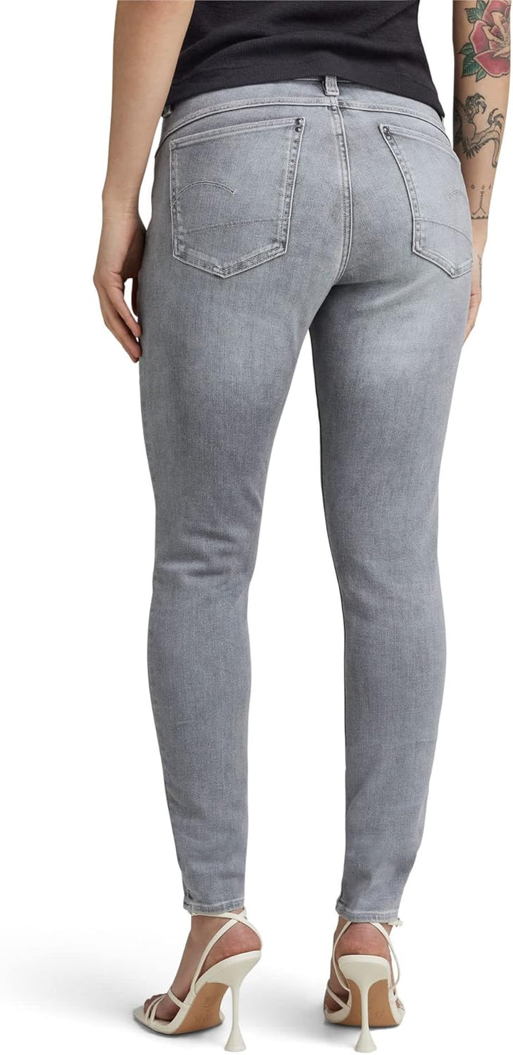 G-STAR RAW Damen Lhana Skinny Wmn Jeans 24W / 28L Grau (Sun Faded Glacier Grey D19079-a634-c464), 24
