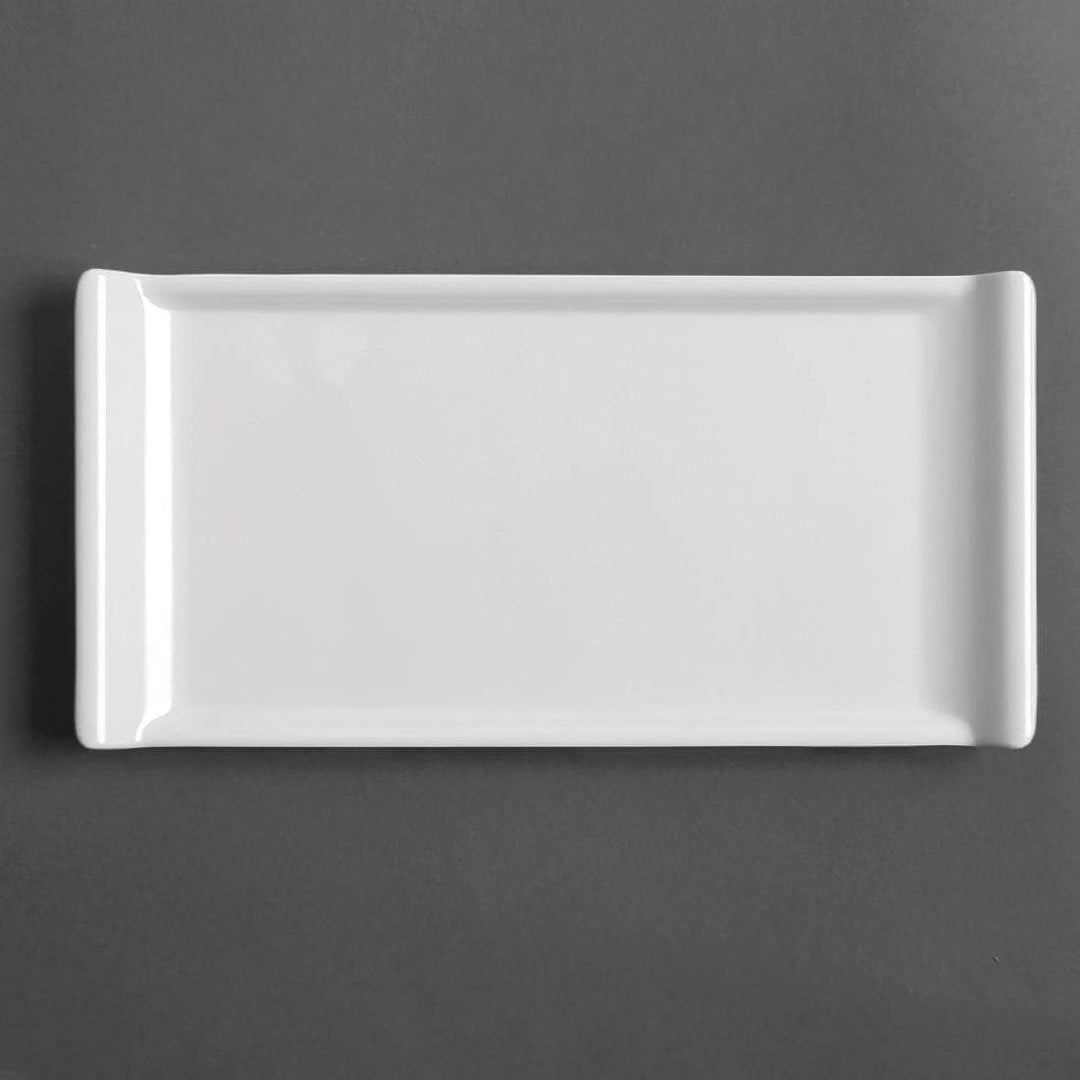 Kristallon Melamine Platter White - 300x150x25mm, 25(H) x 300(W) x 150(D)mm