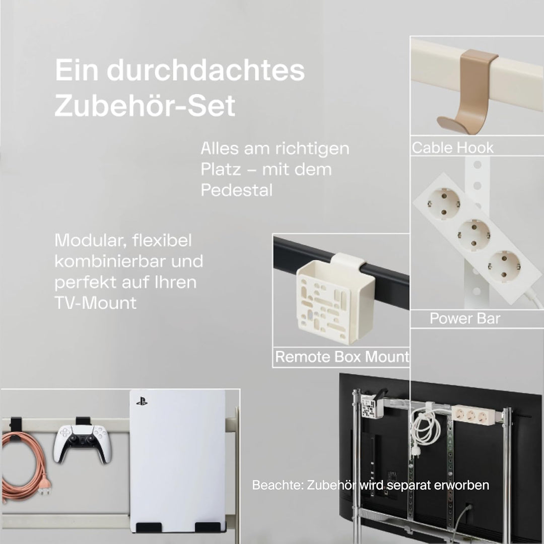 Pedestal Moon Rollin’ TV Ständer mit Rollen für Fernseher 40 bis 70 Zoll | Fernsehständer &amp; TV Wagen