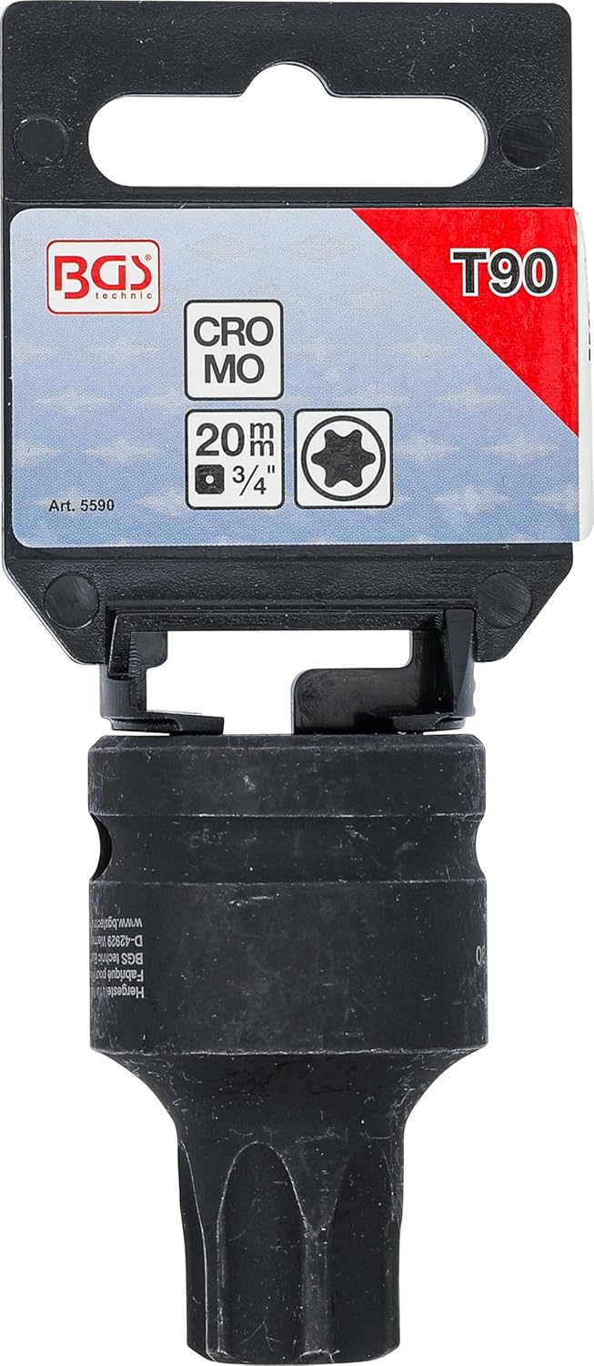 BGS 5590 | Kraft-Bit-Einsatz | Länge 60 mm | Antrieb Innenvierkant 20 mm (3/4") | T-Profil (für Torx