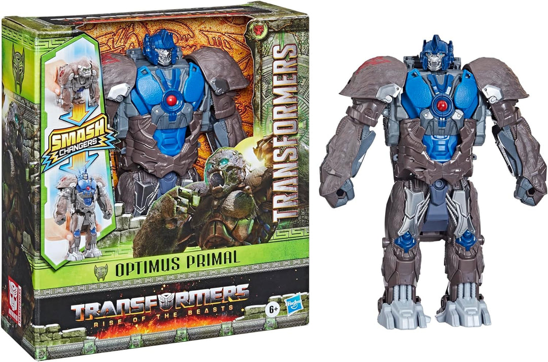Transformers Spielzeug zum Film Aufstieg der Bestien, Smash Changer Optimus Primal Figur ab 6, 22,5