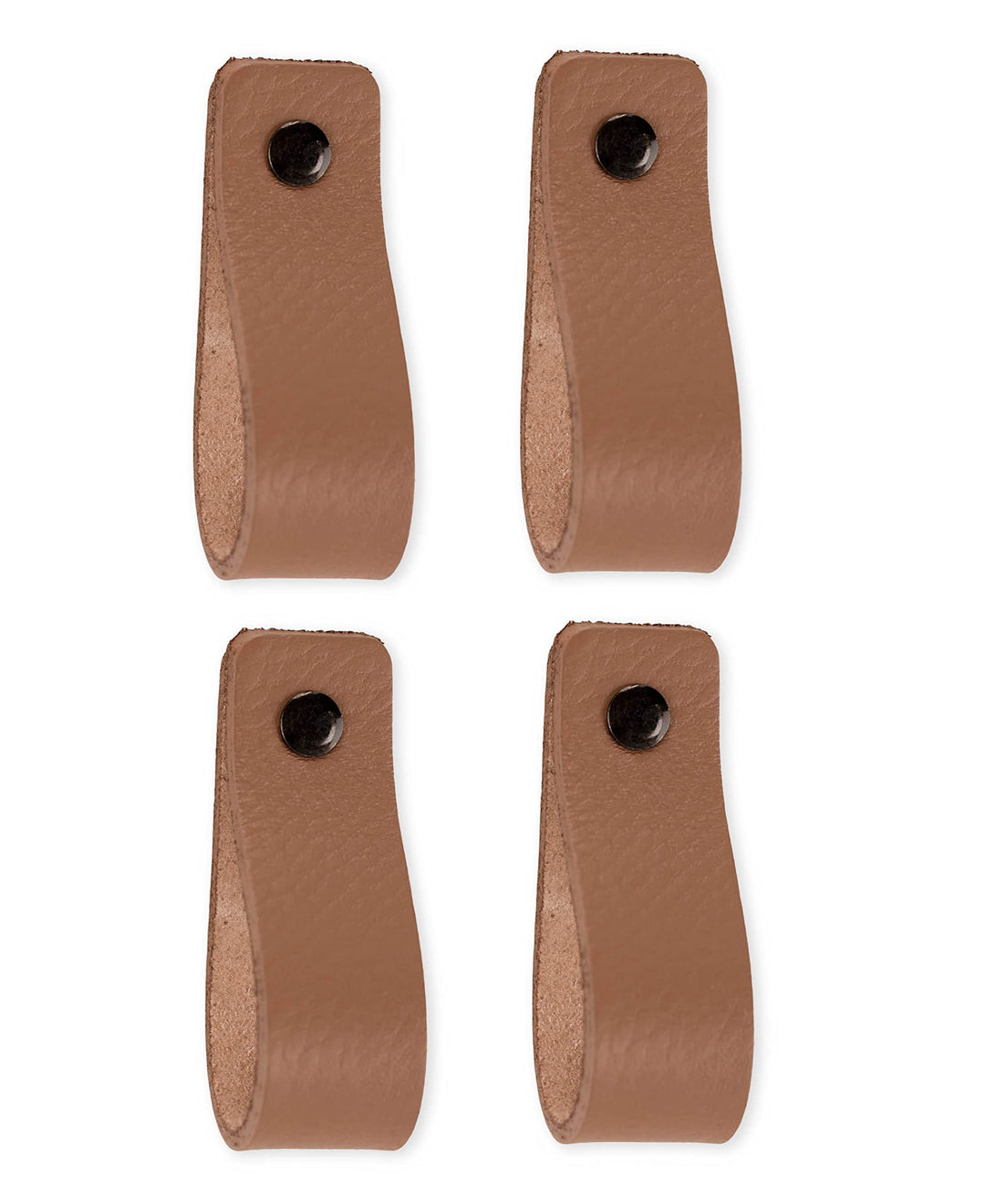 Brute Strength - Ledergriffe für Möbel - Taupe - 4 Stück - 16,5 x 2,5 cm - Schrankgriff, Türgriff fü