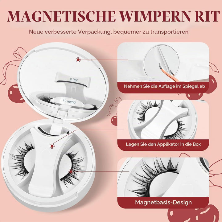 Higu clace Magnetische Wimpern,Magnet Wimpern Ohne Eyeliner,Magnetische Wimpern mit Applikator,Wimpe