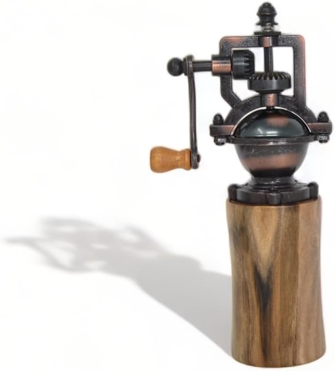 Holz Gewürzmühle - Gewürzmühle - mit Kurbel - Walnuss Geschenk handmade - Pfeffermühle - Salzmühle U