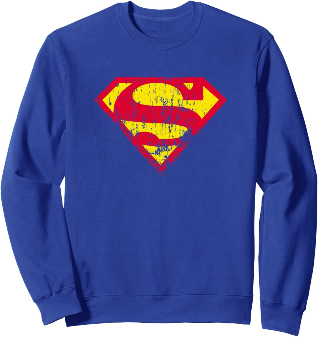 Superman Classic Logo Distressed Sweatshirt