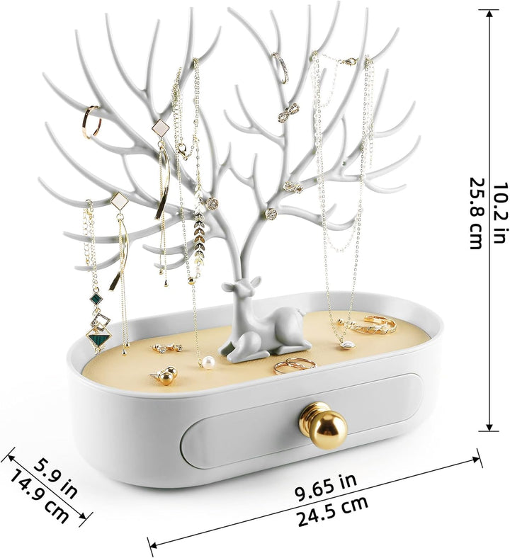 MORE&LESS Aluminiumlegierung Griff Geweih Schmuck Display-Rack Baum Turm hängenden Ring Ohrringe Hal