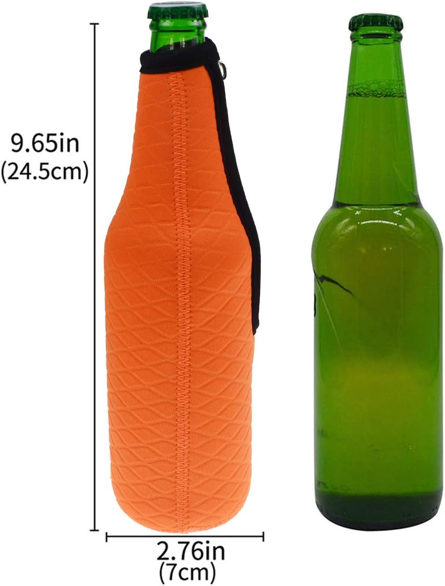 AF-WAN Neopren-Reissverschluss-Bierflaschen-Hülle, Bierflaschenhalter, 500 ml (Farbe 2)
