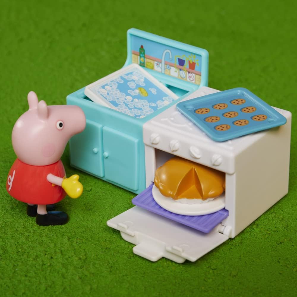 Peppa Pig Peppa’s Club Peppa Loves Baking Little Spaces Themed Preschool Toy, Includes 1 Figure and