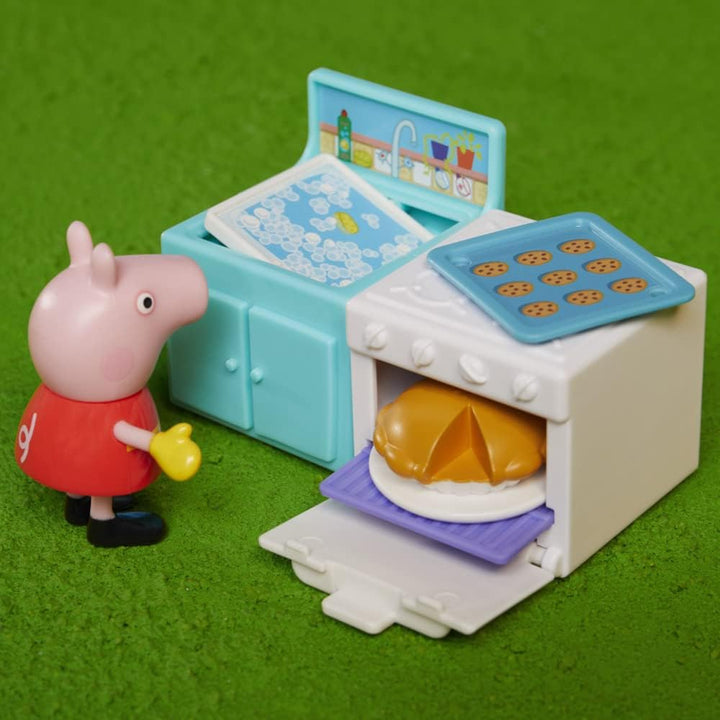 Peppa Pig Peppa’s Club Peppa Loves Baking Little Spaces Themed Preschool Toy, Includes 1 Figure and