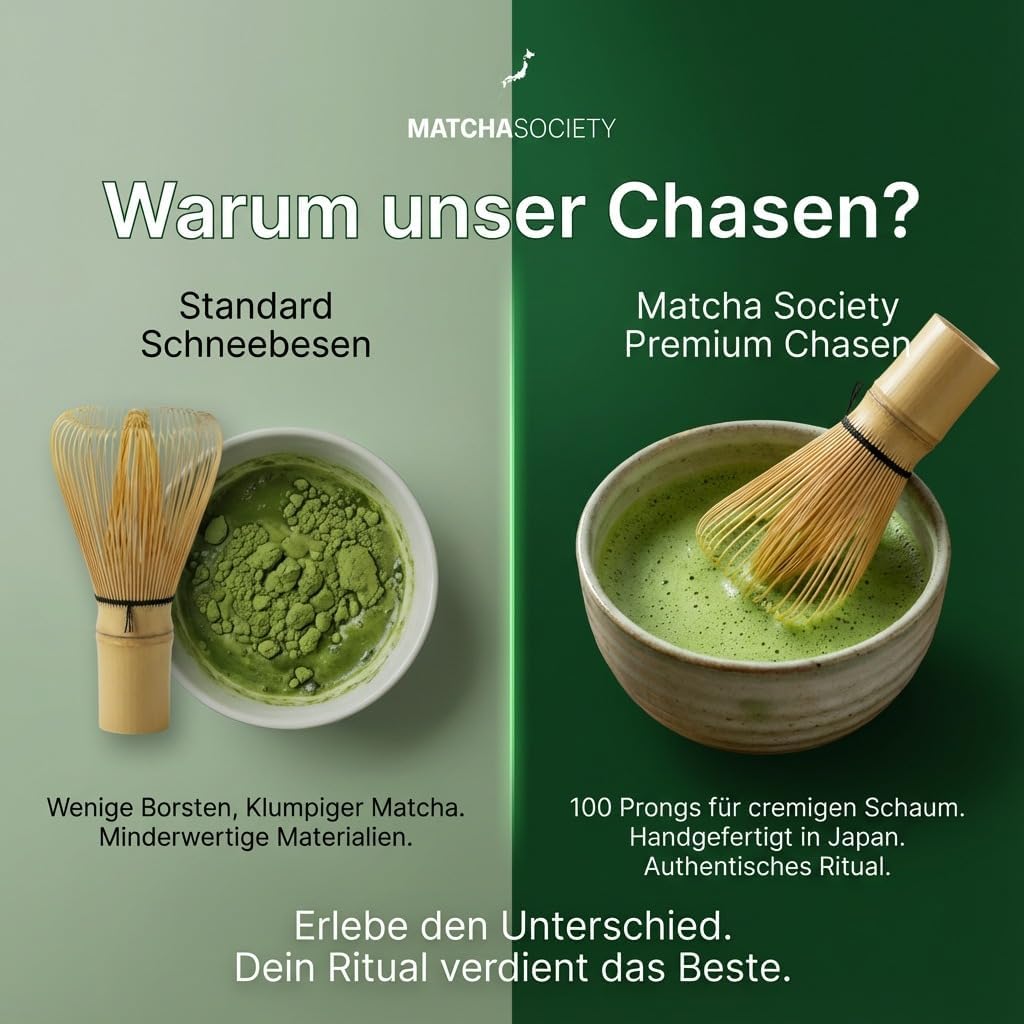 Premium Bambus Chasen – Handgefertigter Matcha Besen mit 100 Prongs