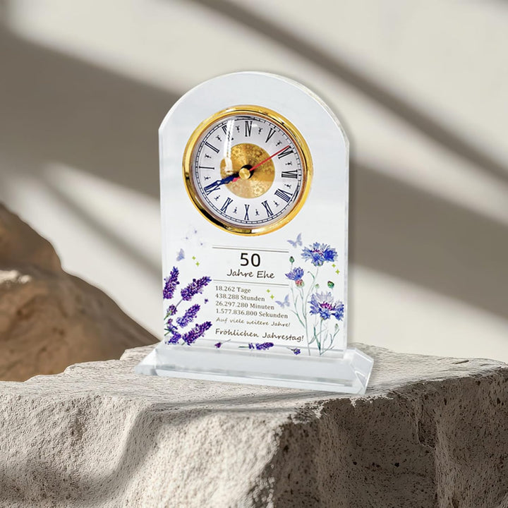 AQuarzuhr, Tischuhr, Geschenk zum 50. Hochzeitstag: Goldene Hochzeit. Kreative Jubiläumsgeschenke fü