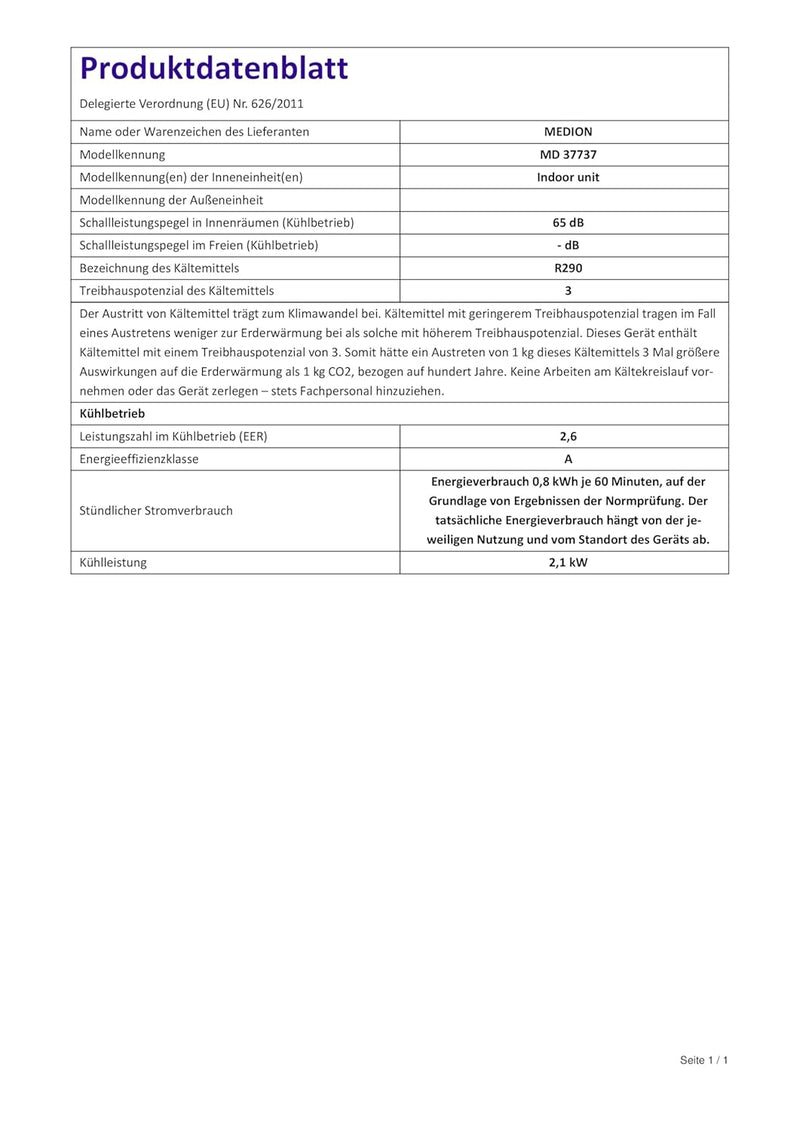 MEDION P702 (MD 37737) Smarte Mobile Klimaanlage mit Abluftschlauch (inkl. Fensterabdichtung, 3in1,