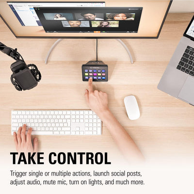 Elgato Stream Deck MK.2 – Studio-Controller, 15 Makrotasten, auslösen von Aktion in Apps und Softwar