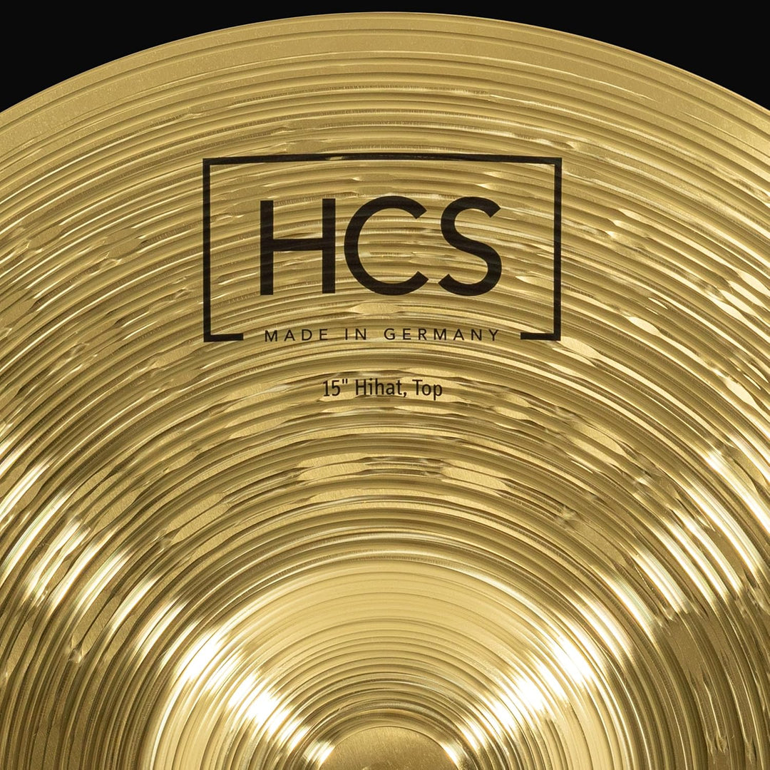 Meinl Cymbals HCS Hihat 15 Zoll (Video) Schlagzeug Becken – Paar – (38,10cm) Messing, Traditionelles
