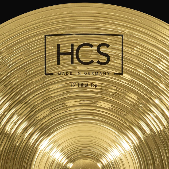 Meinl Cymbals HCS Hihat 15 Zoll (Video) Schlagzeug Becken – Paar – (38,10cm) Messing, Traditionelles