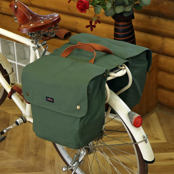 Tourbon Wasserfeste Aufbewahrungstasche aus Segeltuch, für Fahrrad-Gepäckträger, Doppeltasche, aufro